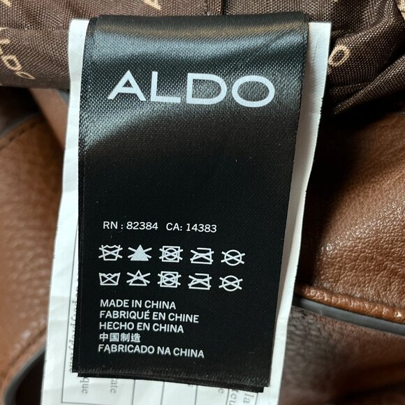 ALDO Brown Messenger Briefcase Shoulder Bag Office Computer Academia Laptop - Picture 13 of 16